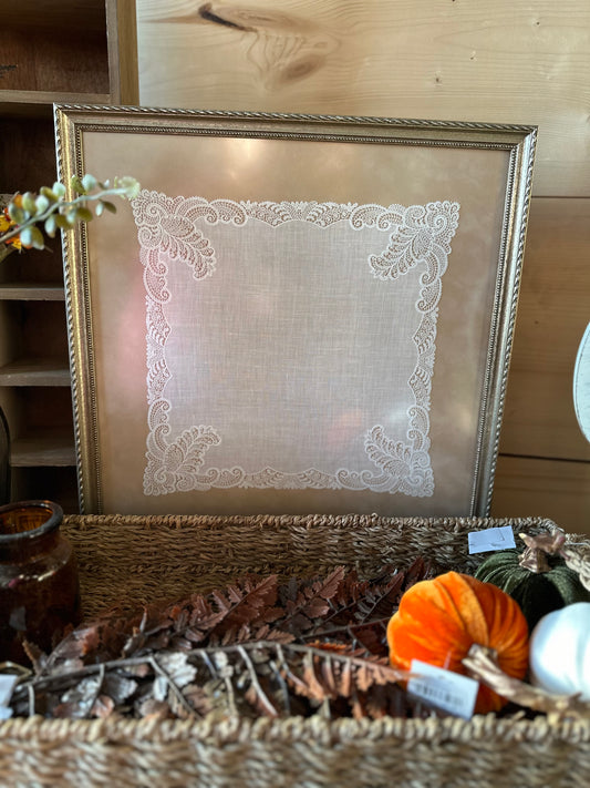 Vintage Framed Hankies