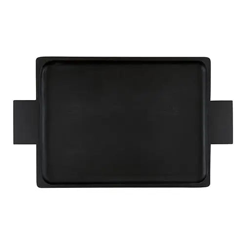 Black Wood Serving Tray with Handles