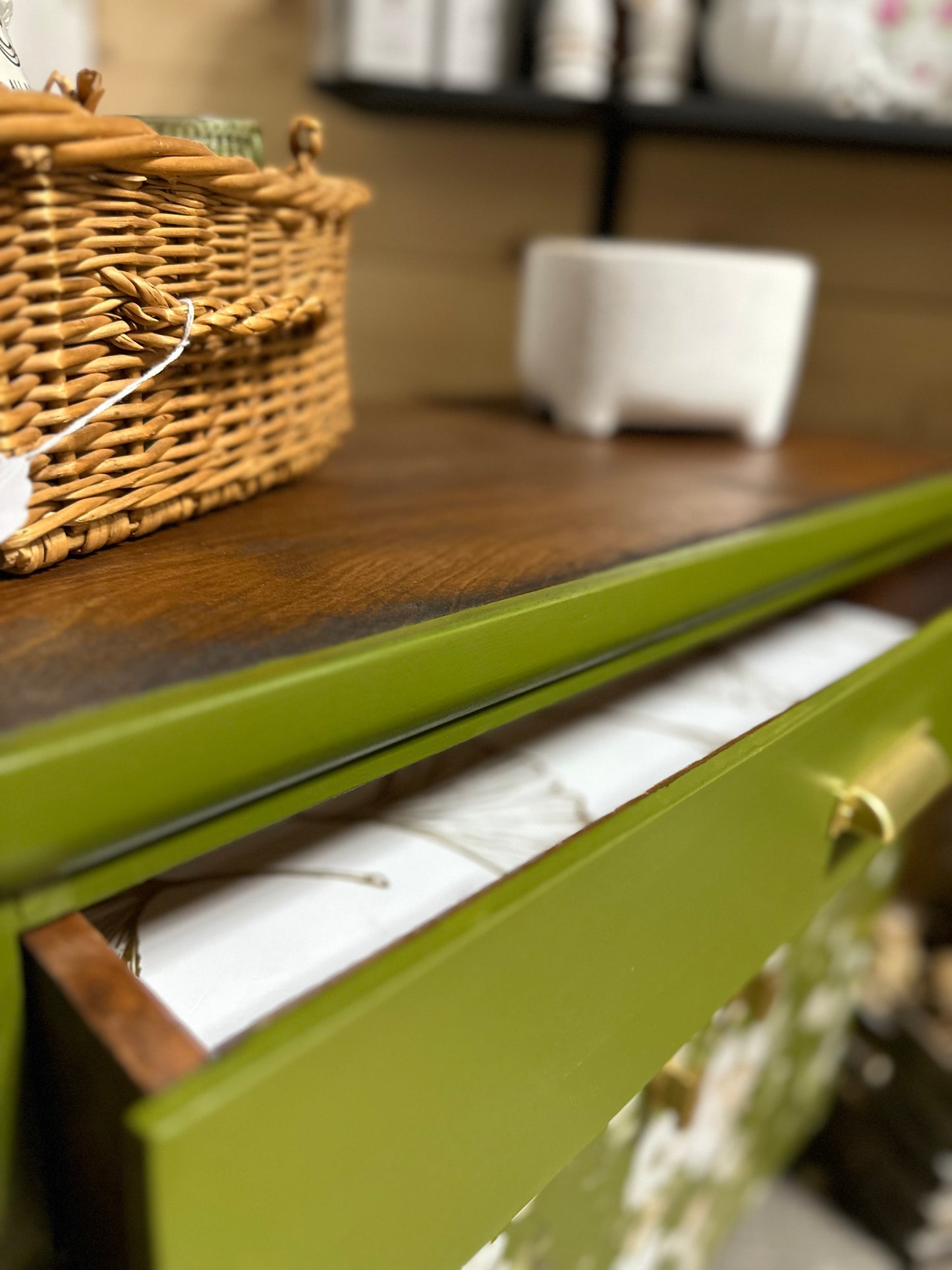 Olive Green Cabinet