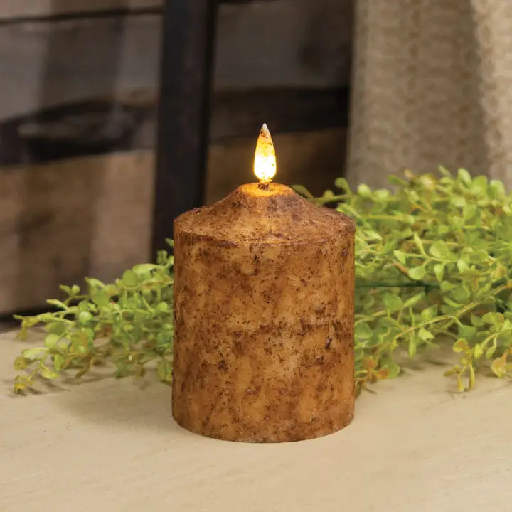 Burnt Ivory Pillar Candle