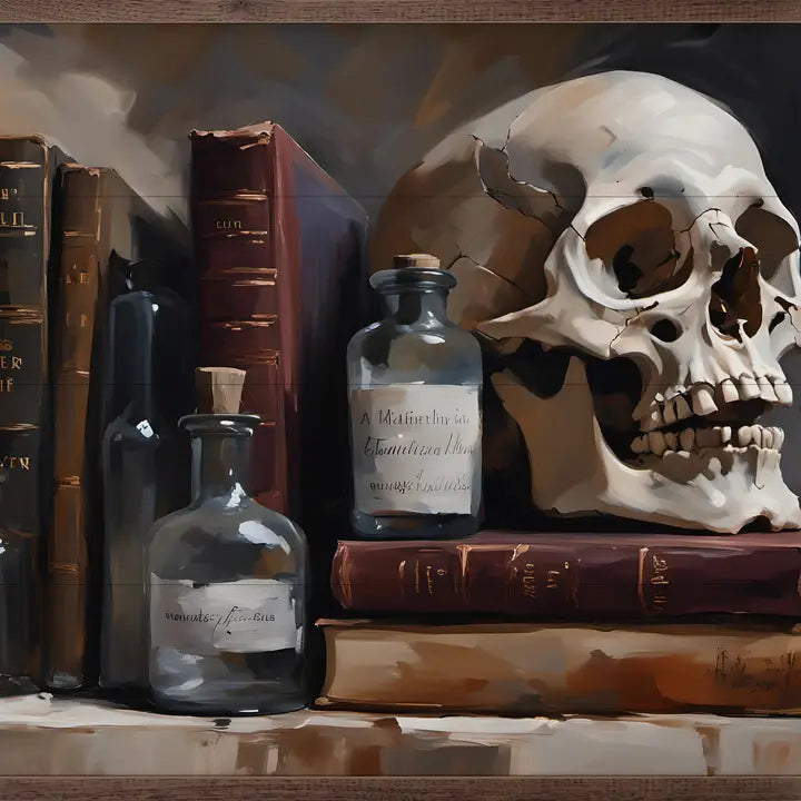 Spell Books with Large Skull