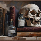 Spell Books with Large Skull