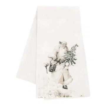Snowflake and Santa Tea Towel