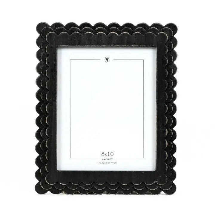 Black Wood Scallop Frame