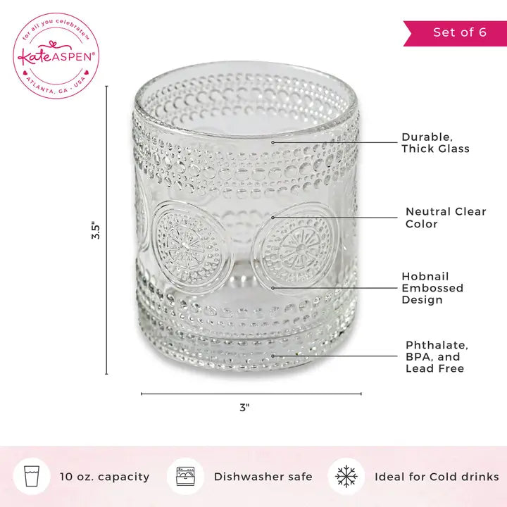 Hobnail Beaded  Drinking Glasses