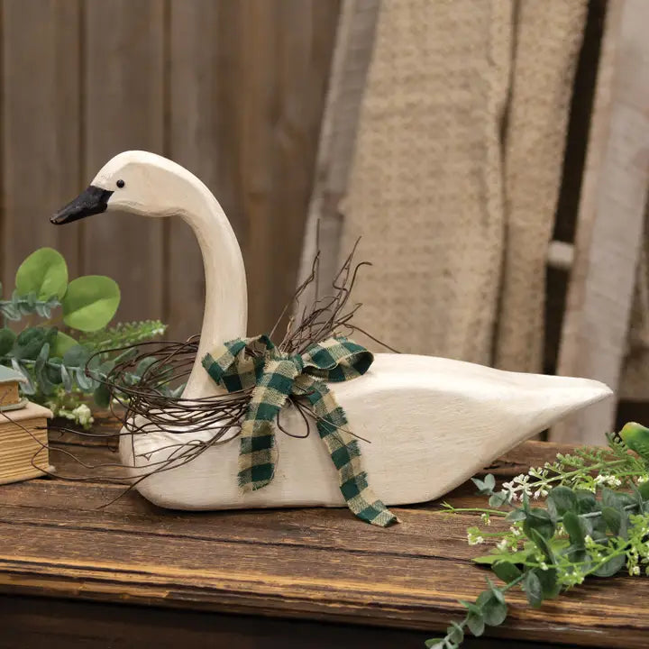Wooden Carved Swan