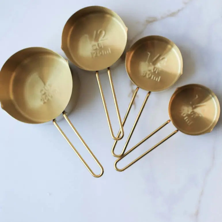 Auric Gold Stainless Steel Measuring Cup & Spoons