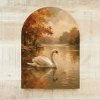 Arched Wood Frame & Art