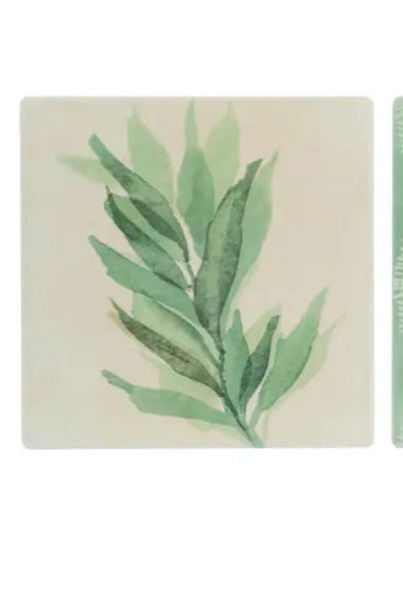 Leaf & Stem Ceramic Coasters