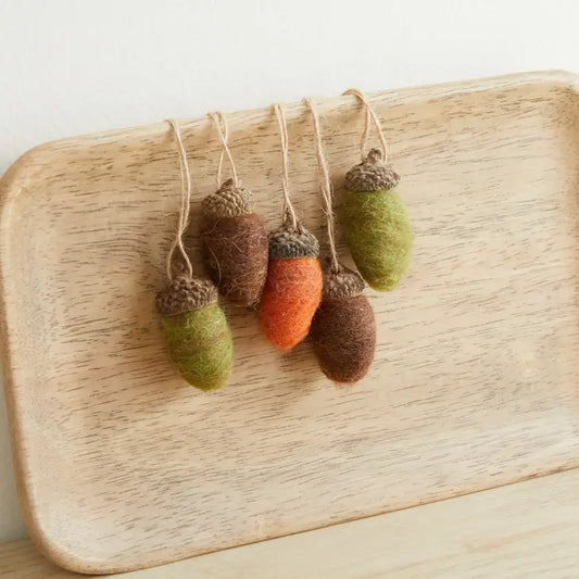 Wool Felted Acorns