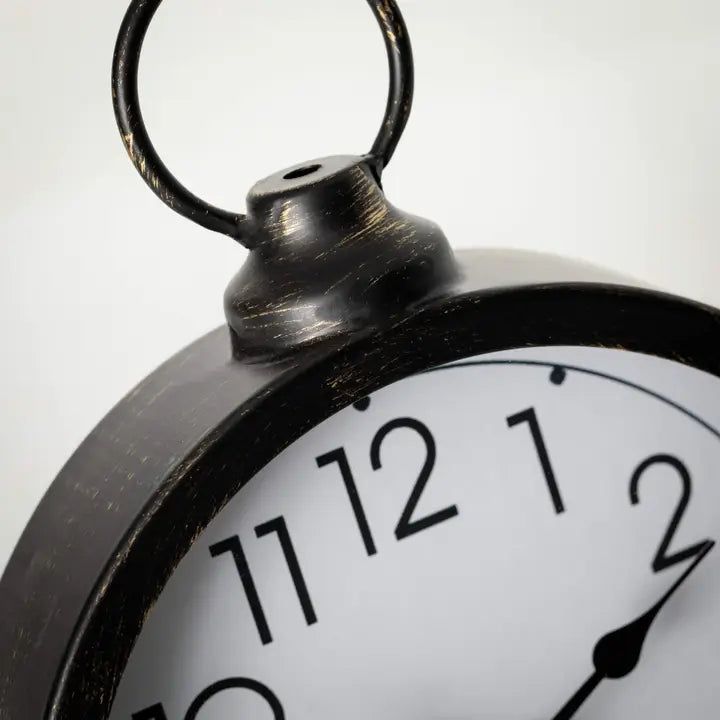 Vintage Inspired Metal Desk Clock
