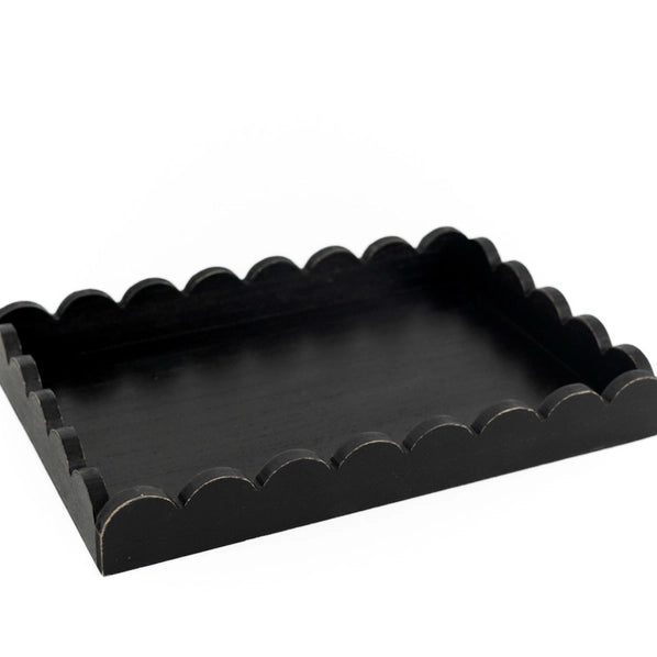 Wood Scallop Tray