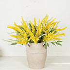 Yellow Cluster Flowers with Heather