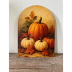 Arched Wood Frame & Art