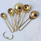 Auric Gold Stainless Steel Measuring Cup & Spoons