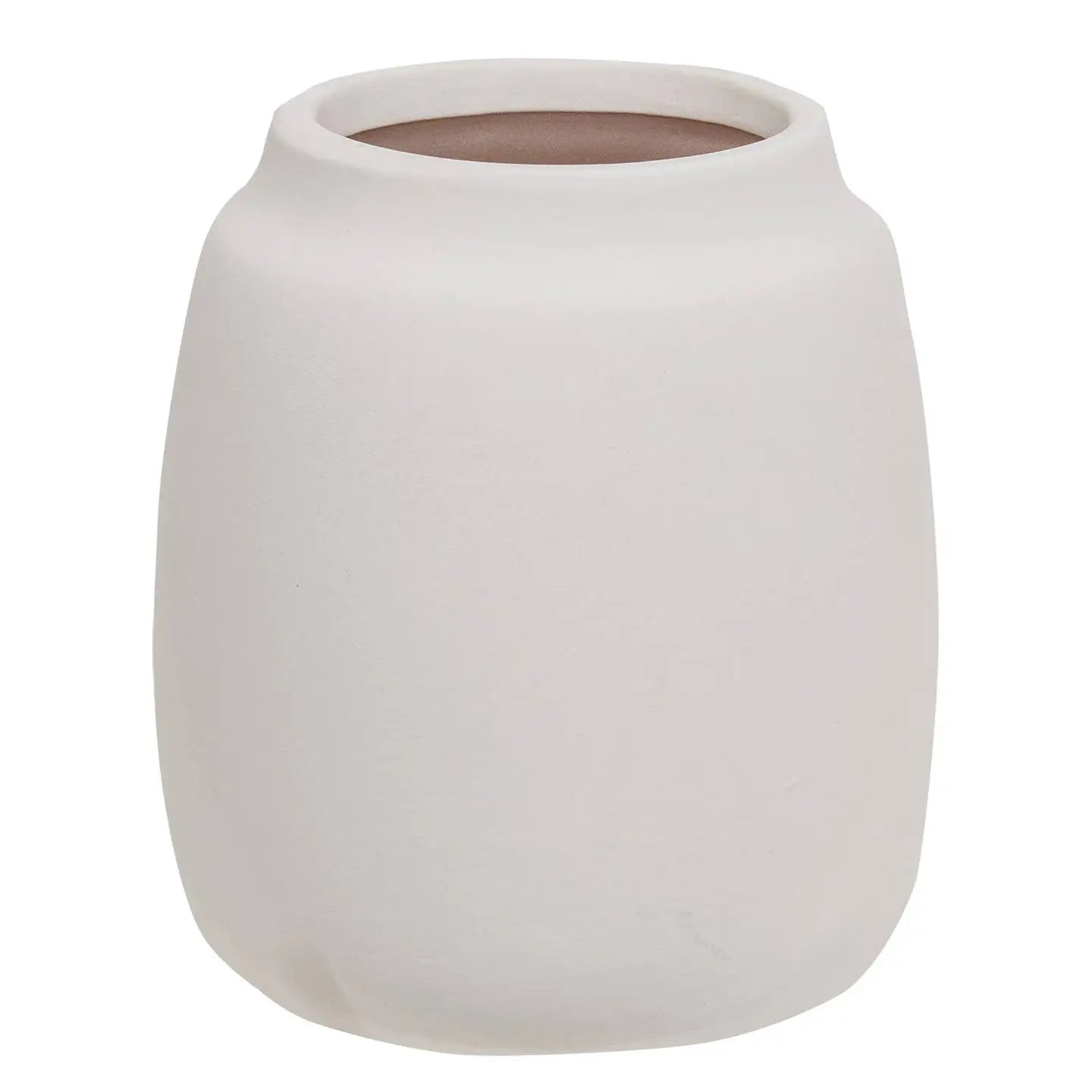 White Ceramic Wide Vase