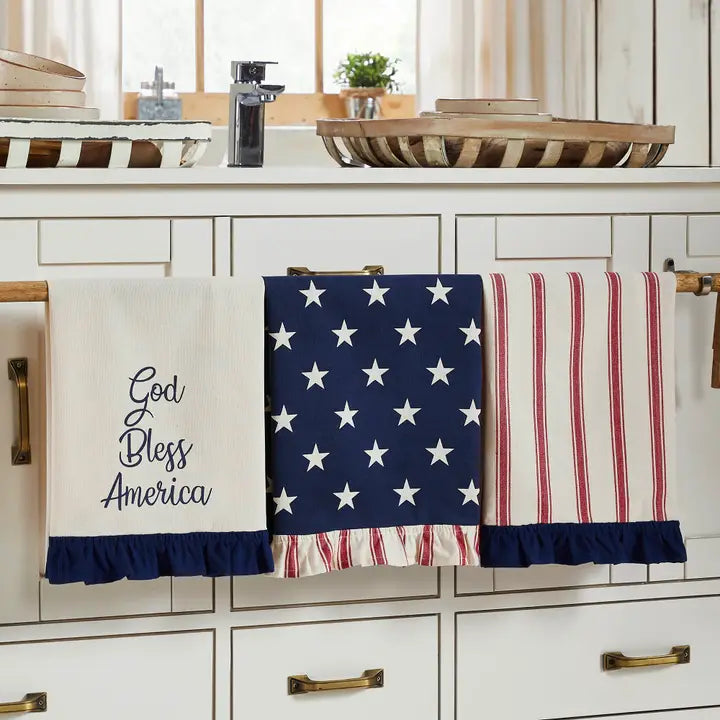 Stars Ruffled Tea Towels