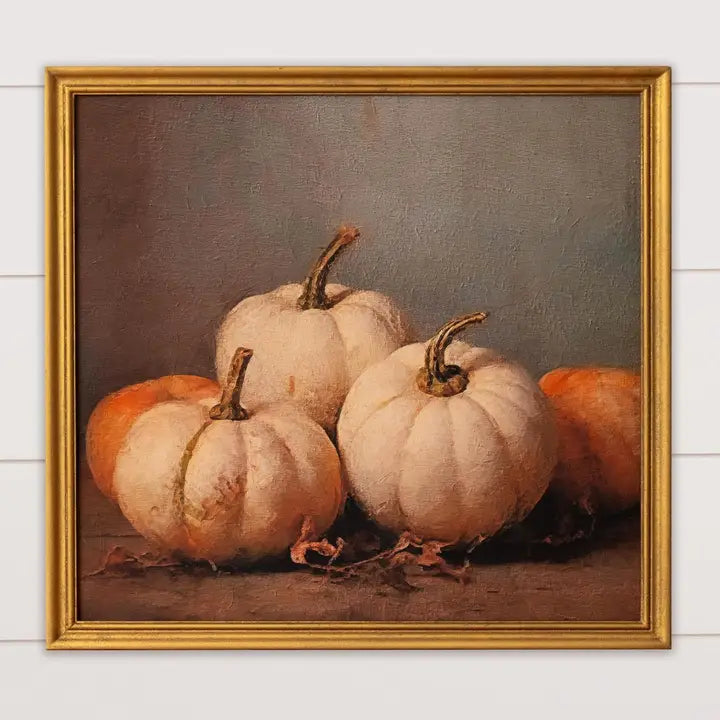 Gold Framed Pumpkin Art