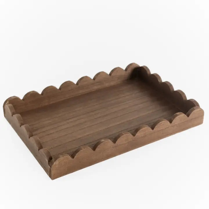 Wood Scallop Tray