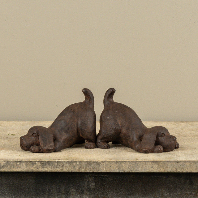 Pair of Puppies Bookends