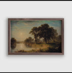 River Bank scene frame Art