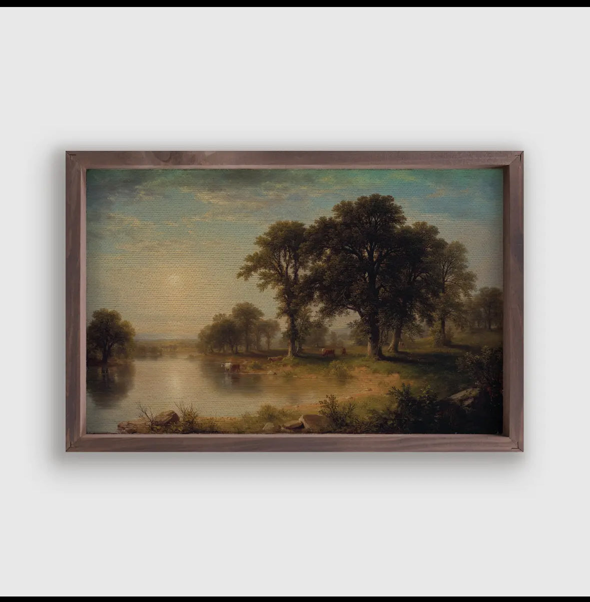 River Bank scene frame Art