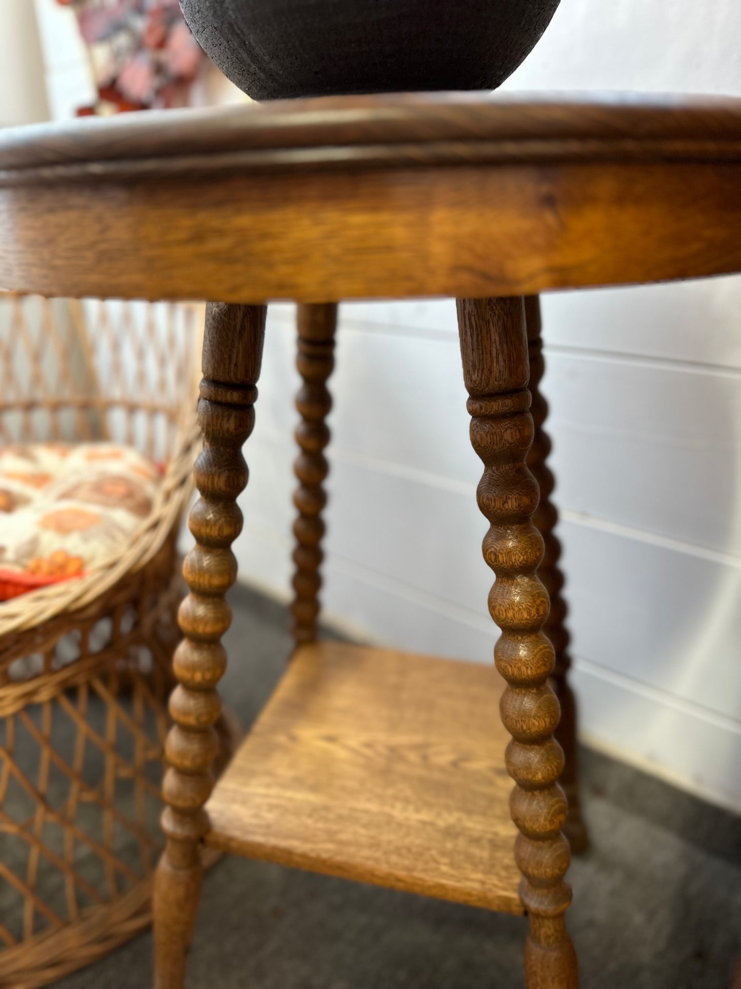 Antique/Vintage Side Table with Ball legs