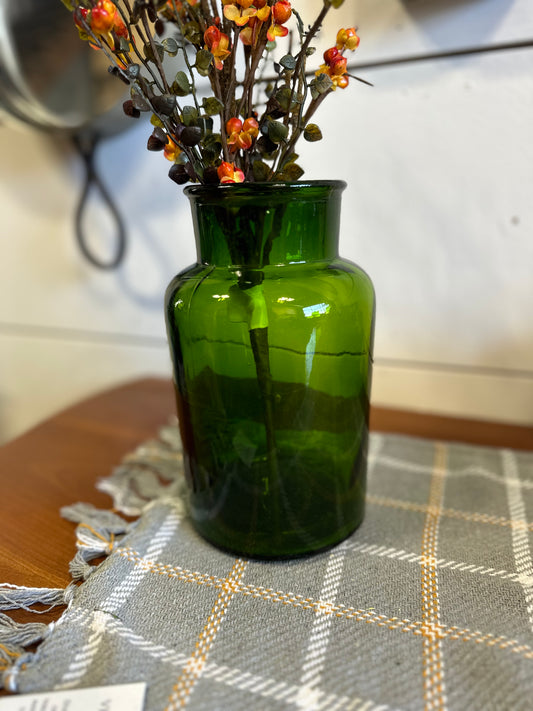 Vintage Green Apothcary Jar