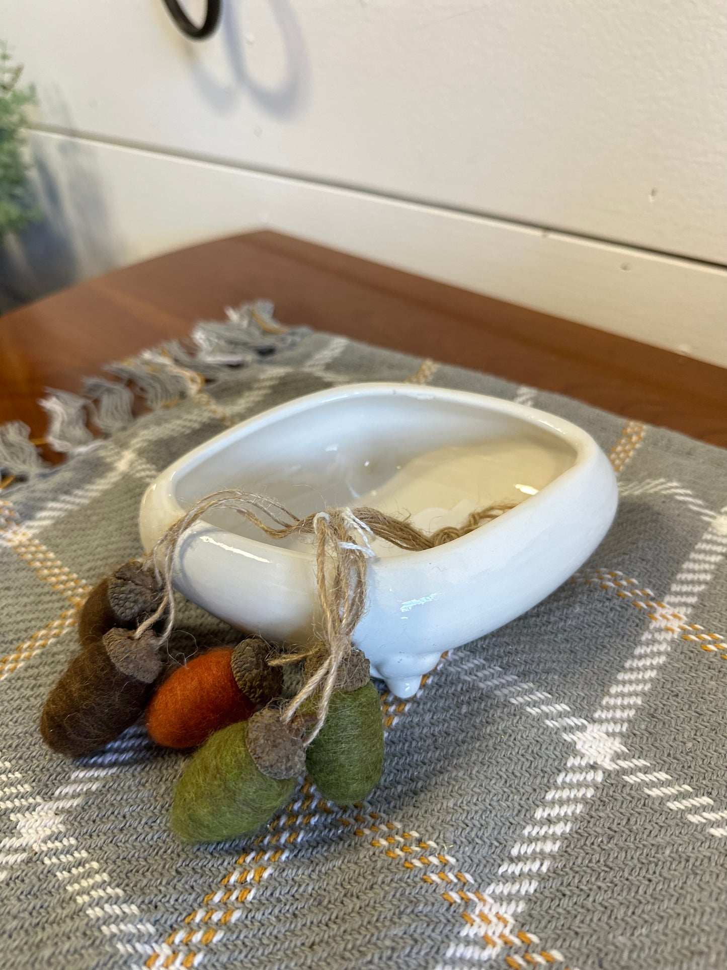 Vintage White Footed Dish