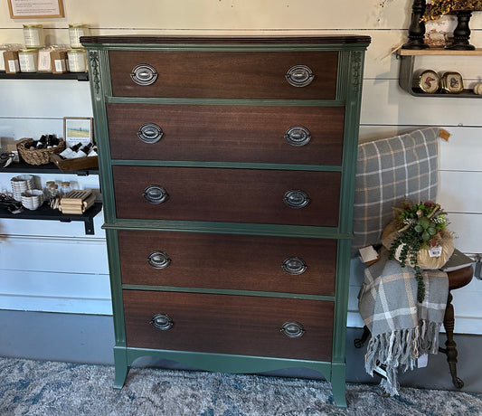 Green Dresser with Stained Drawers