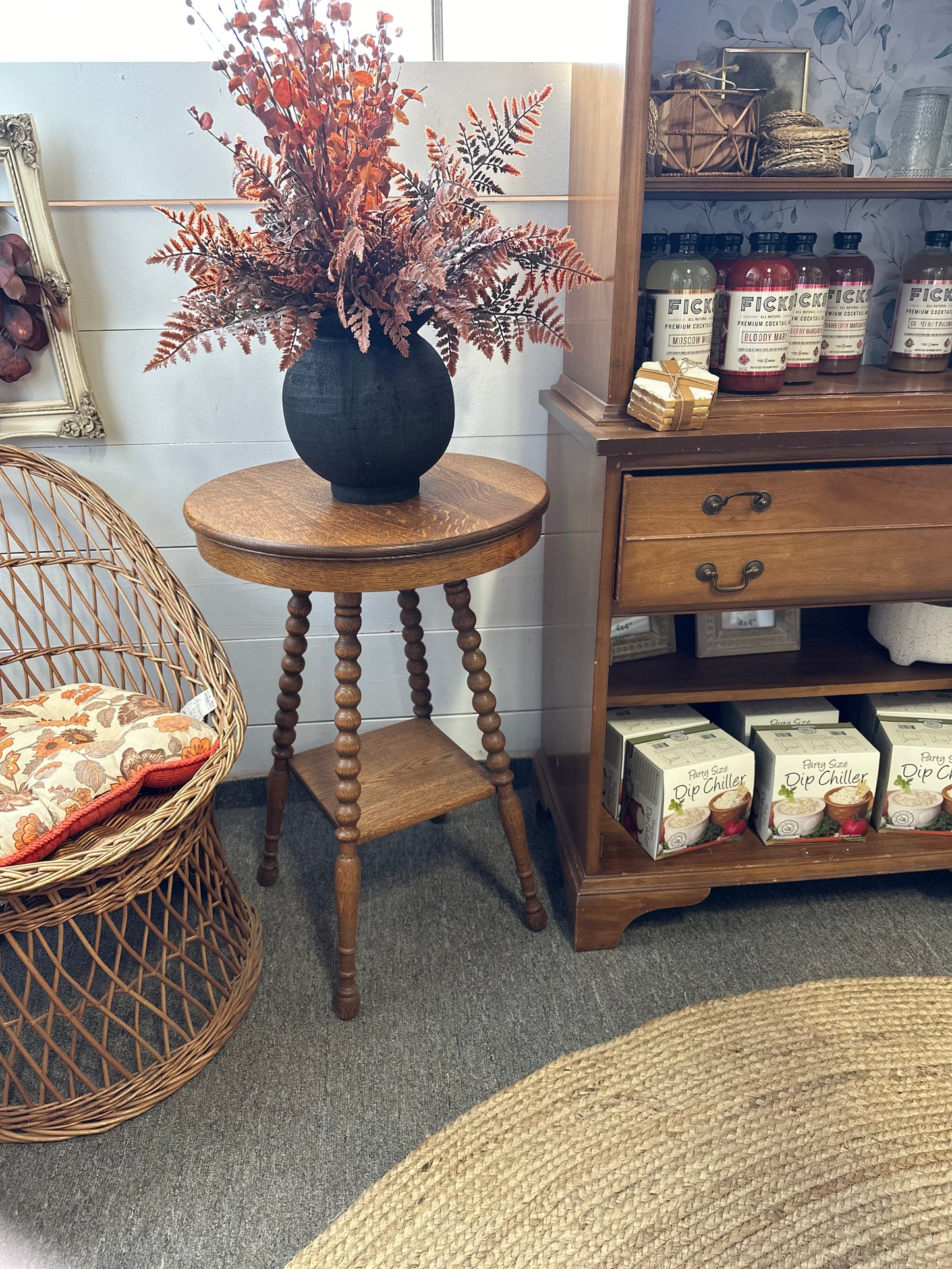 Antique/Vintage Side Table with Ball legs