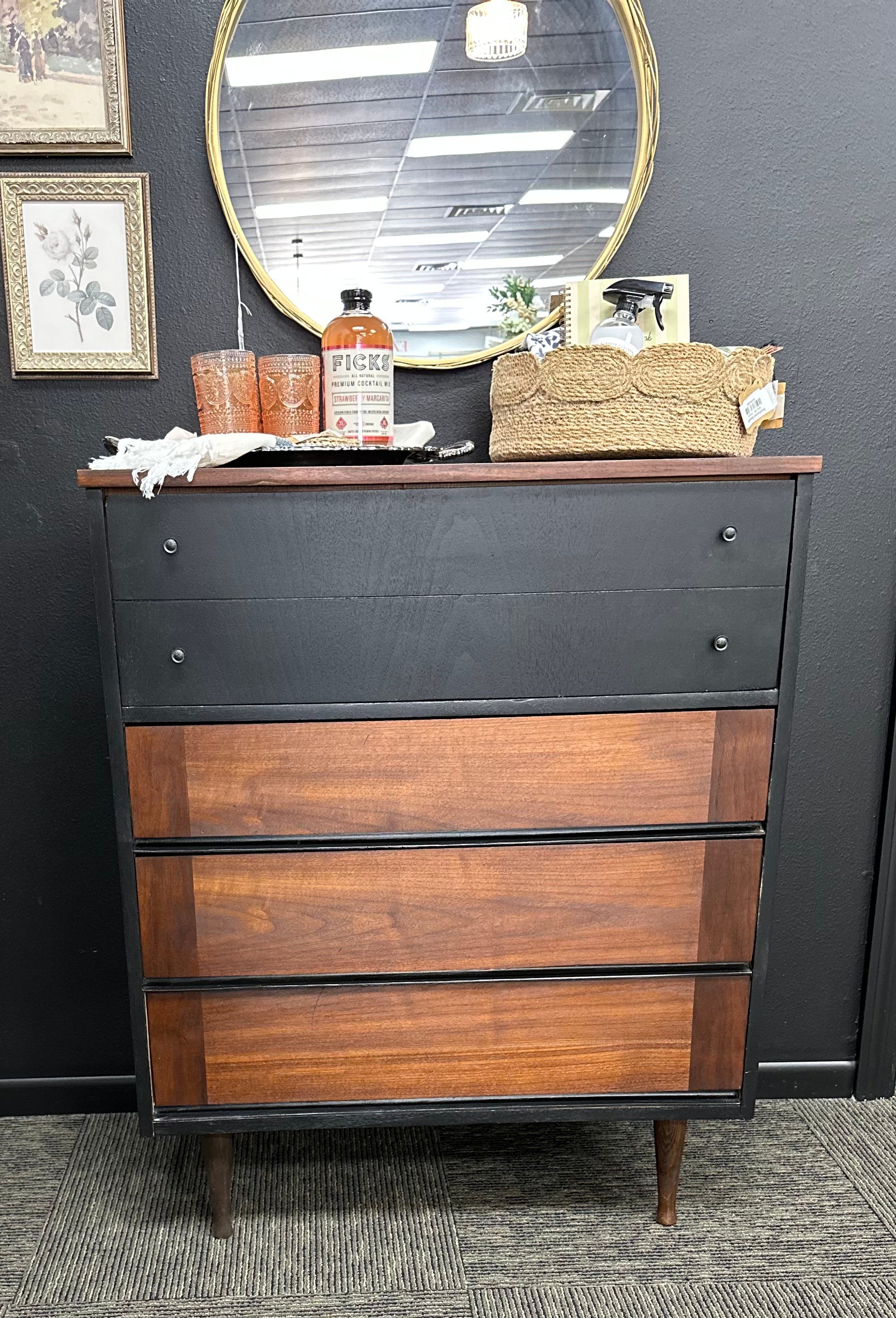 Black Upright Dresser
