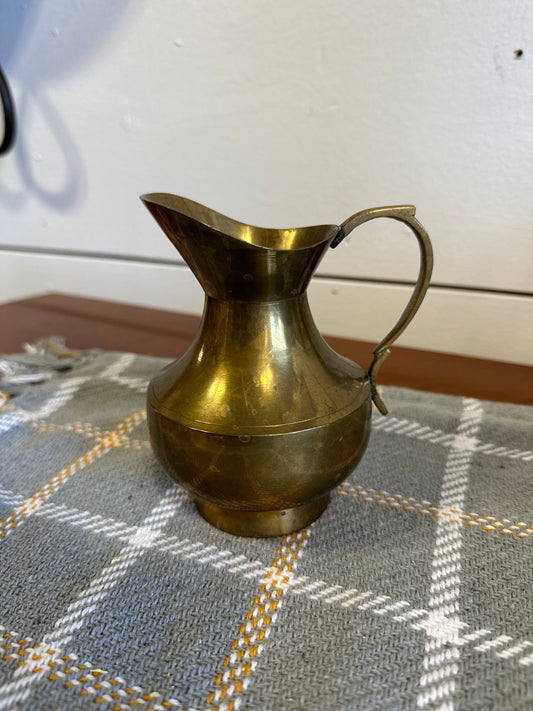 Vintage Brass Small Pitcher