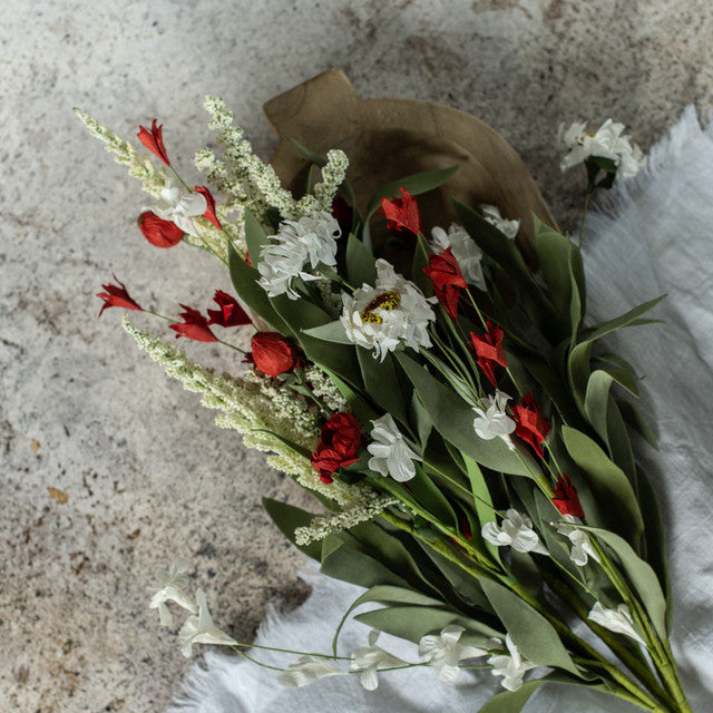 White & Red Heather Bush