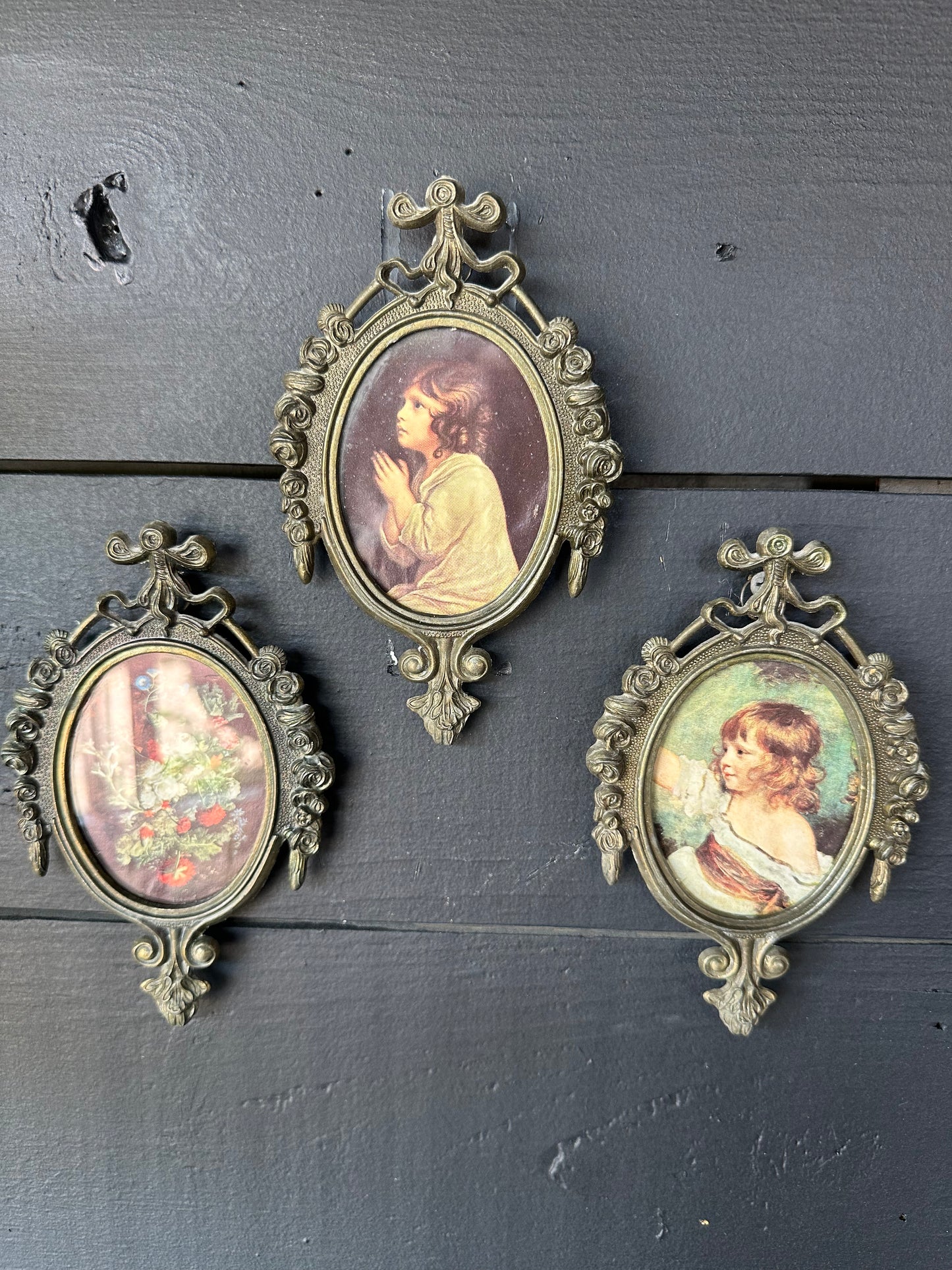 Small Vintage Italy Brass Frames