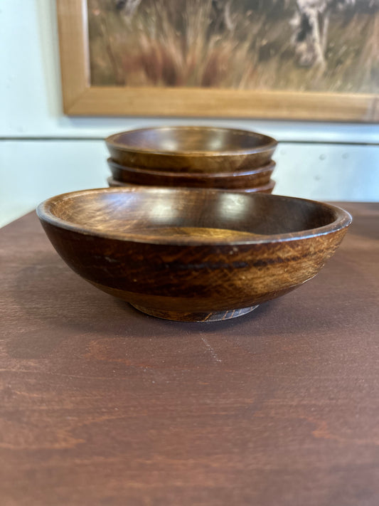 Wood Round Bowls {set of 4}