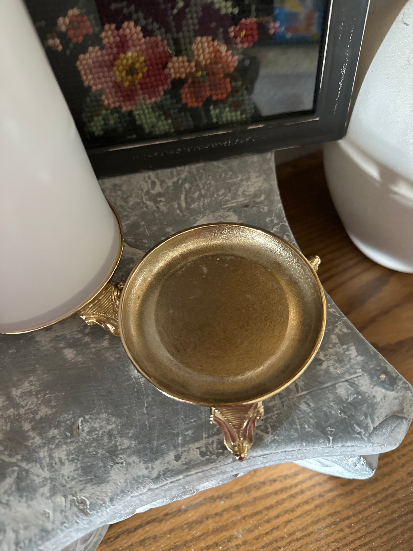 Vintage Gold Candle Holders