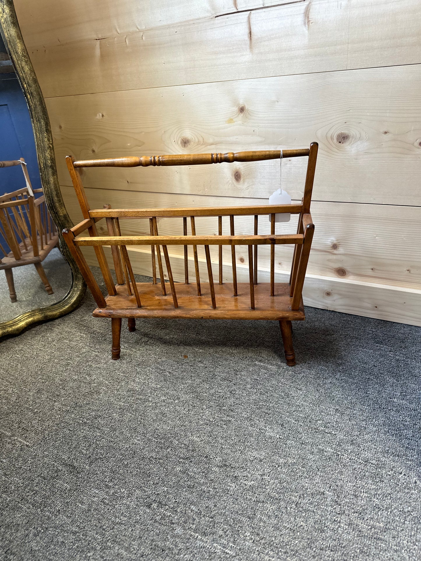 Vintage Wooden Magazine Rack