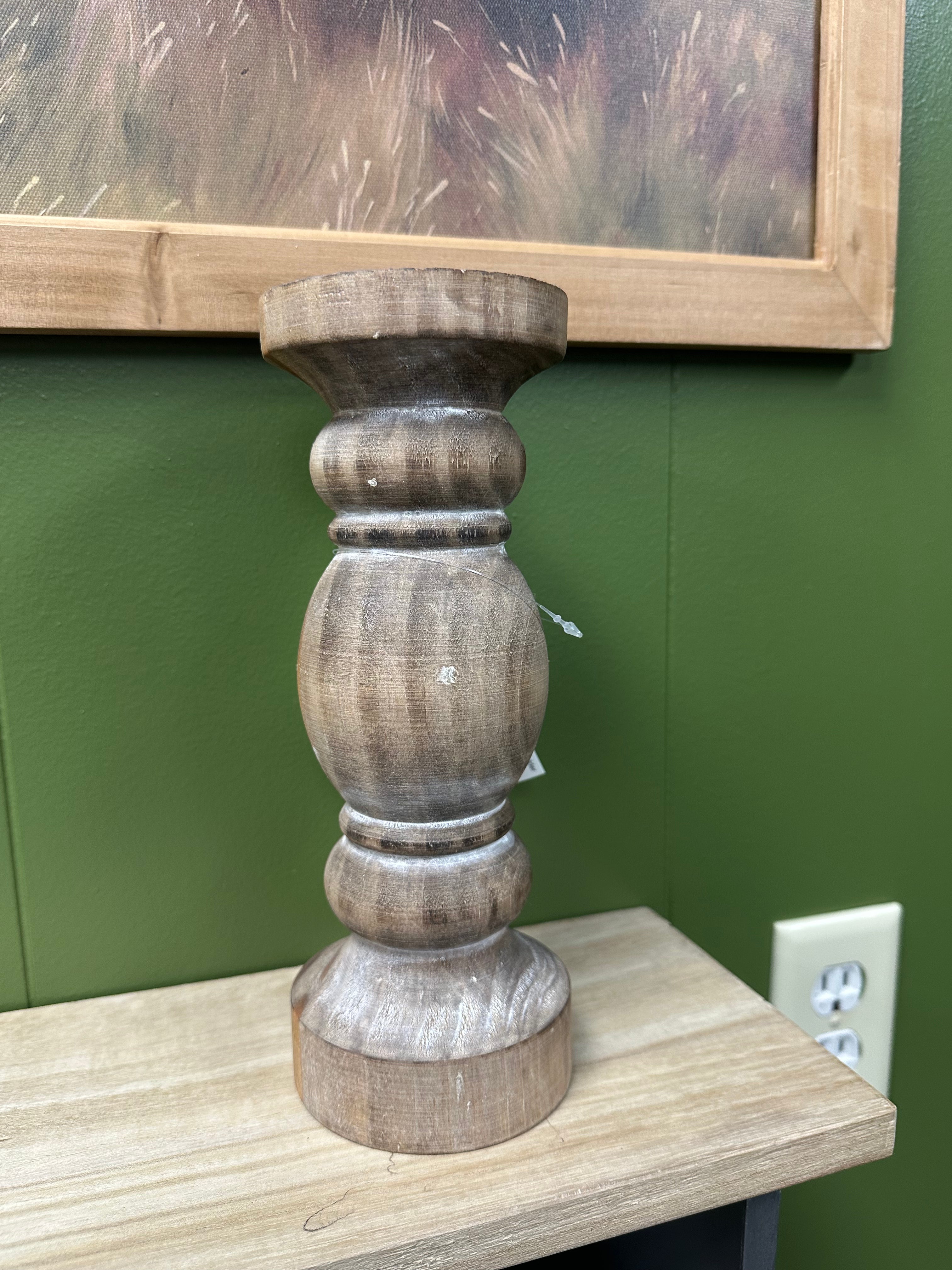 Everly Wood Candle Holder