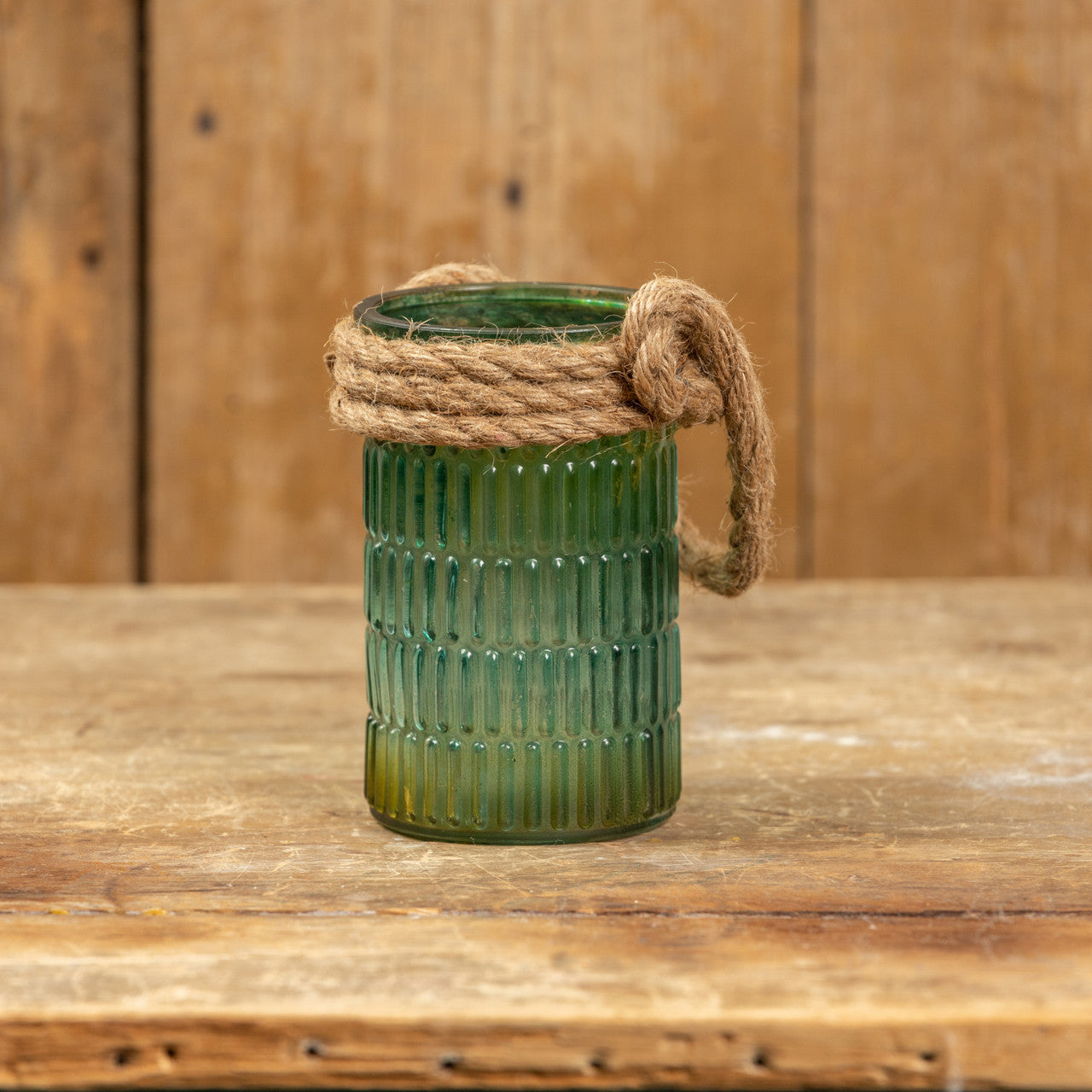 Blue/Green Glass with Rope