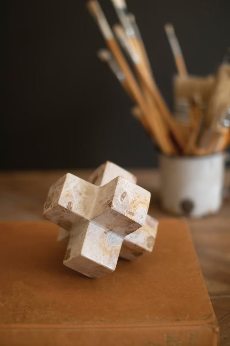 Capri Beige Marble Jack Sculpture