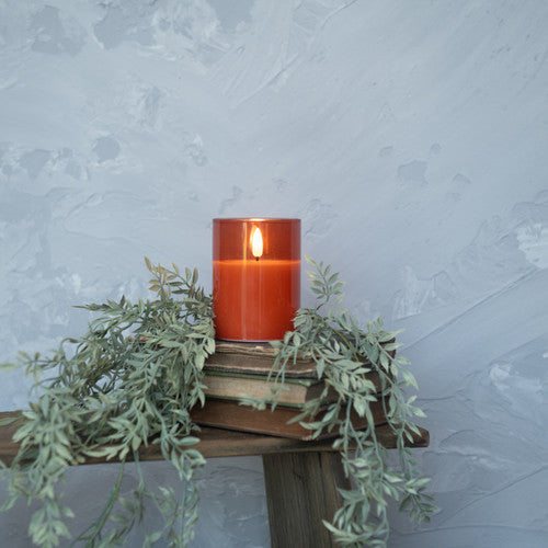 Sienna Glass Flameless Candle