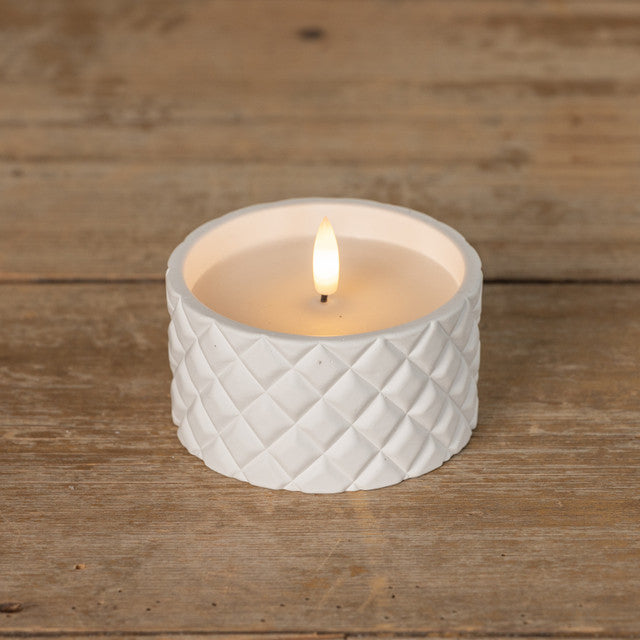 White 3D Flame Candle