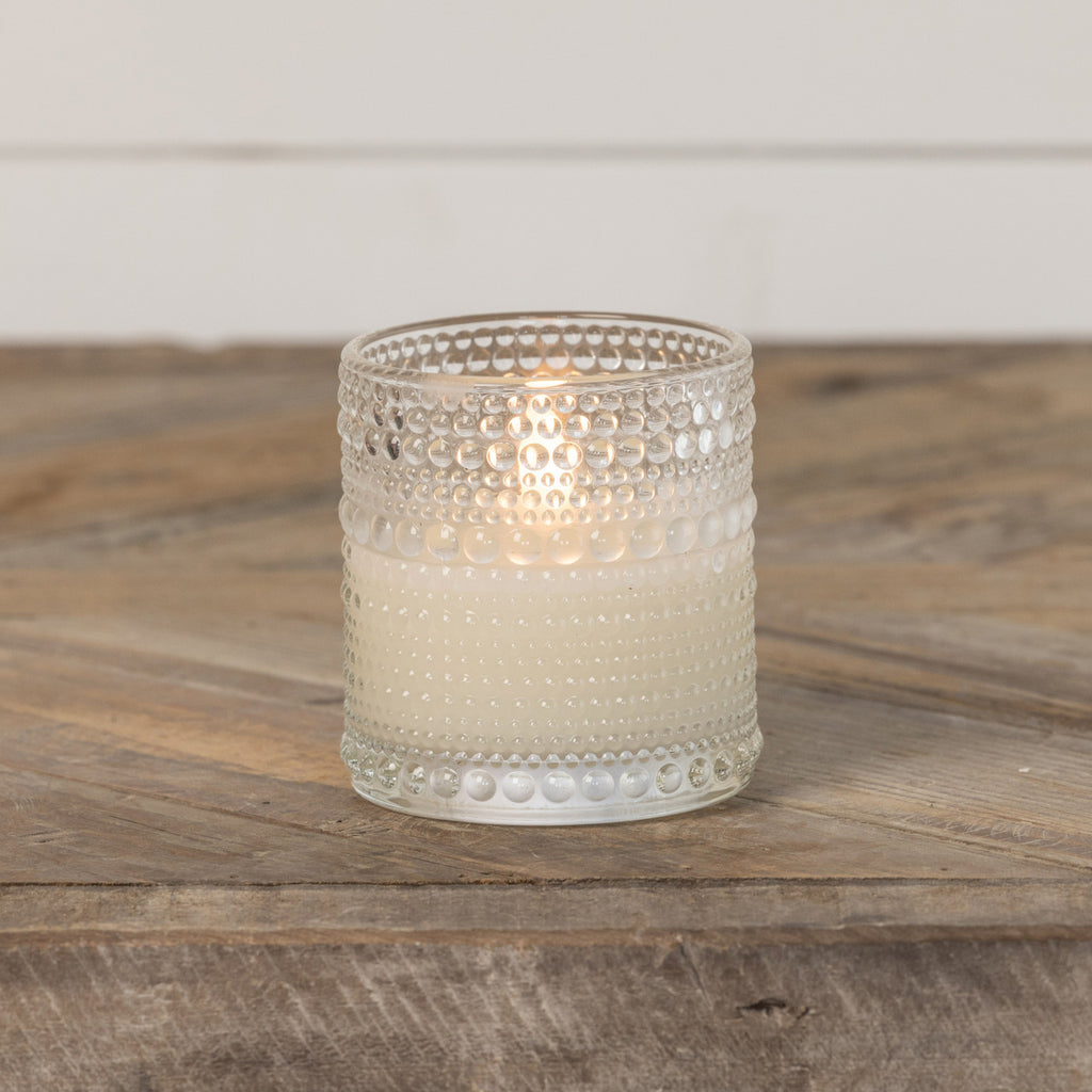 Dotted Glass 3D Flame Candle