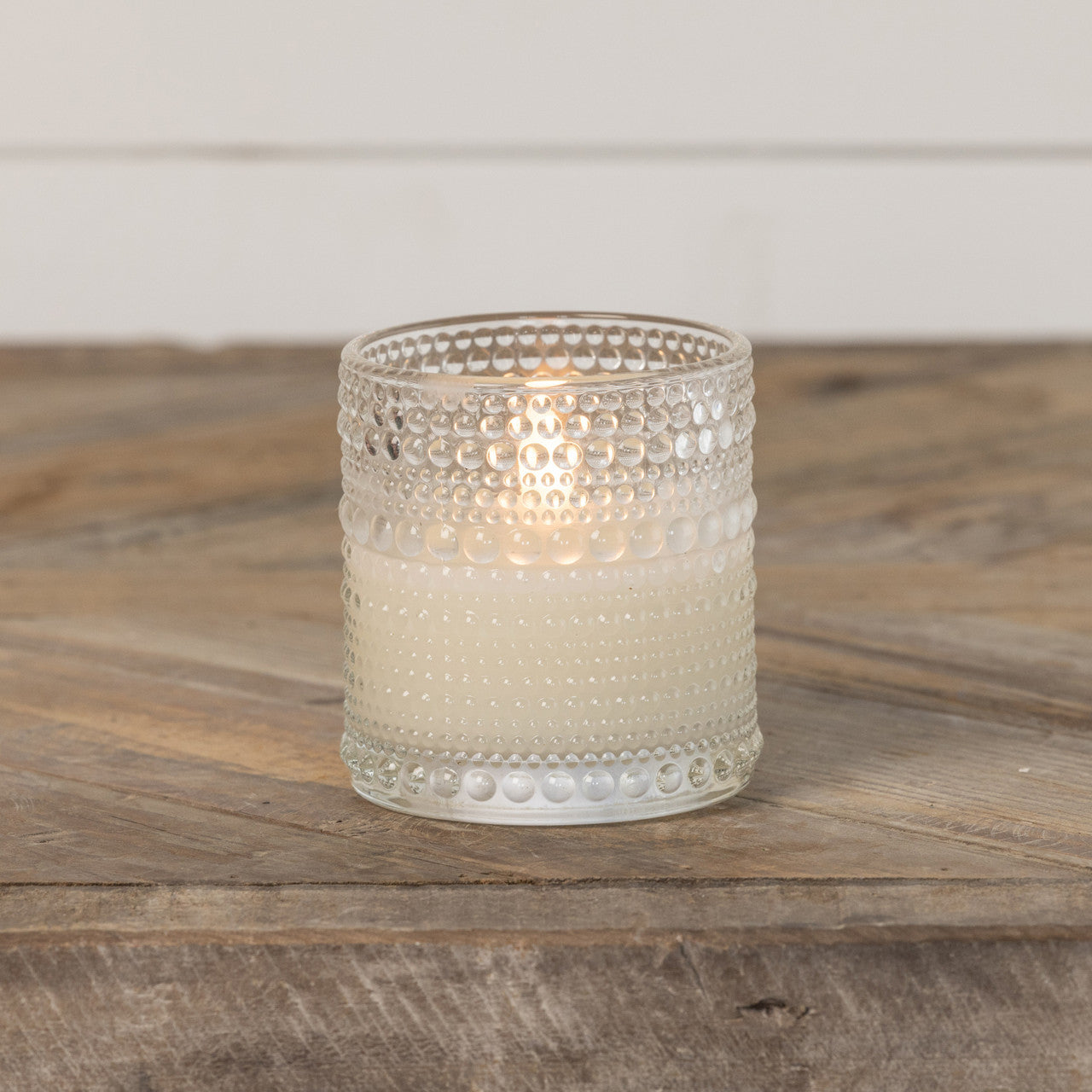 Dotted Glass 3D Flame Candle