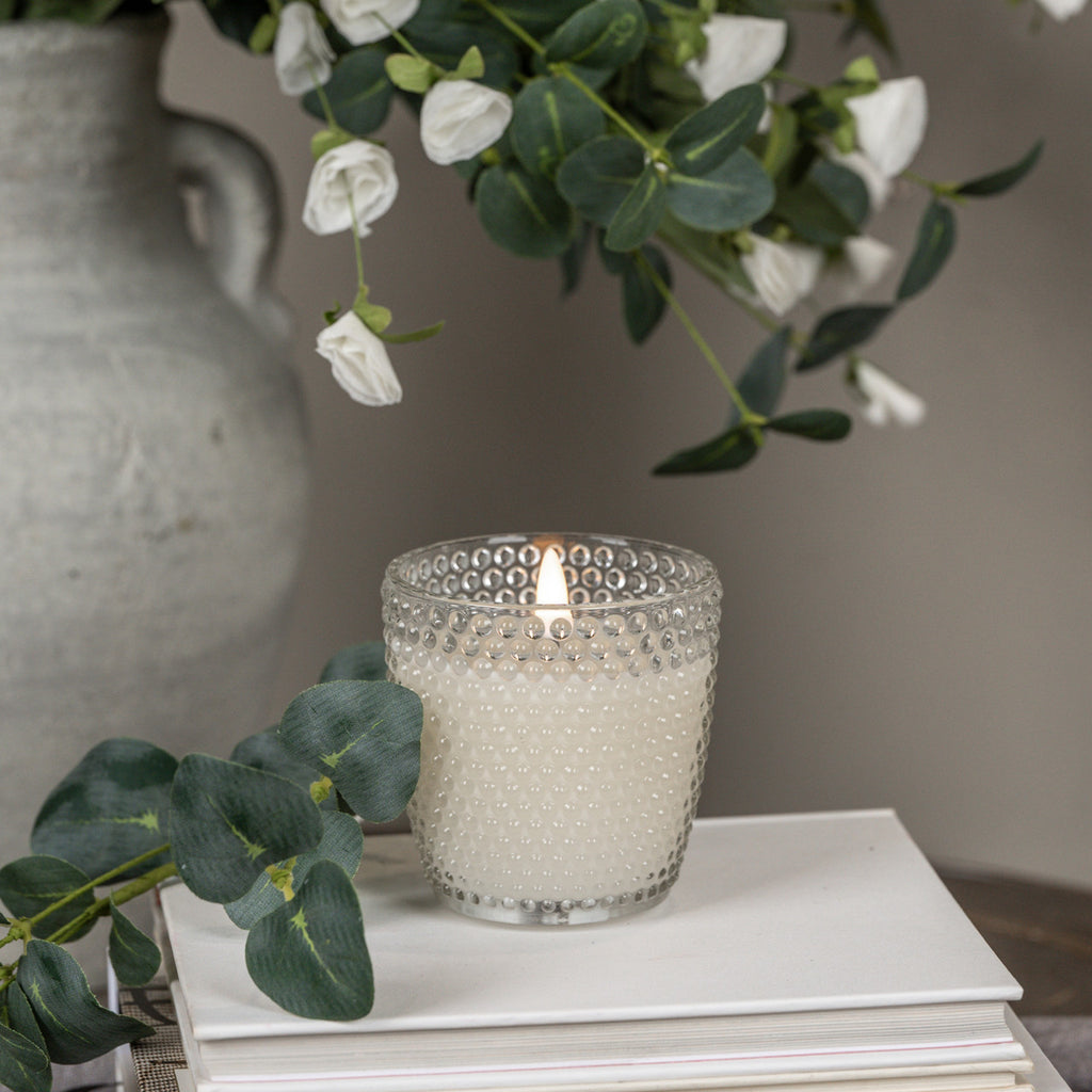 Dotted Glass 3D Flame Candle
