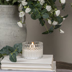 Faceted Glass 3D Flame Candle