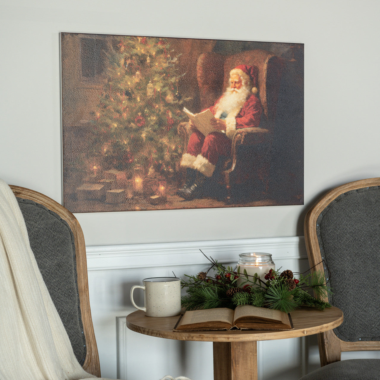 Reading Santa Print