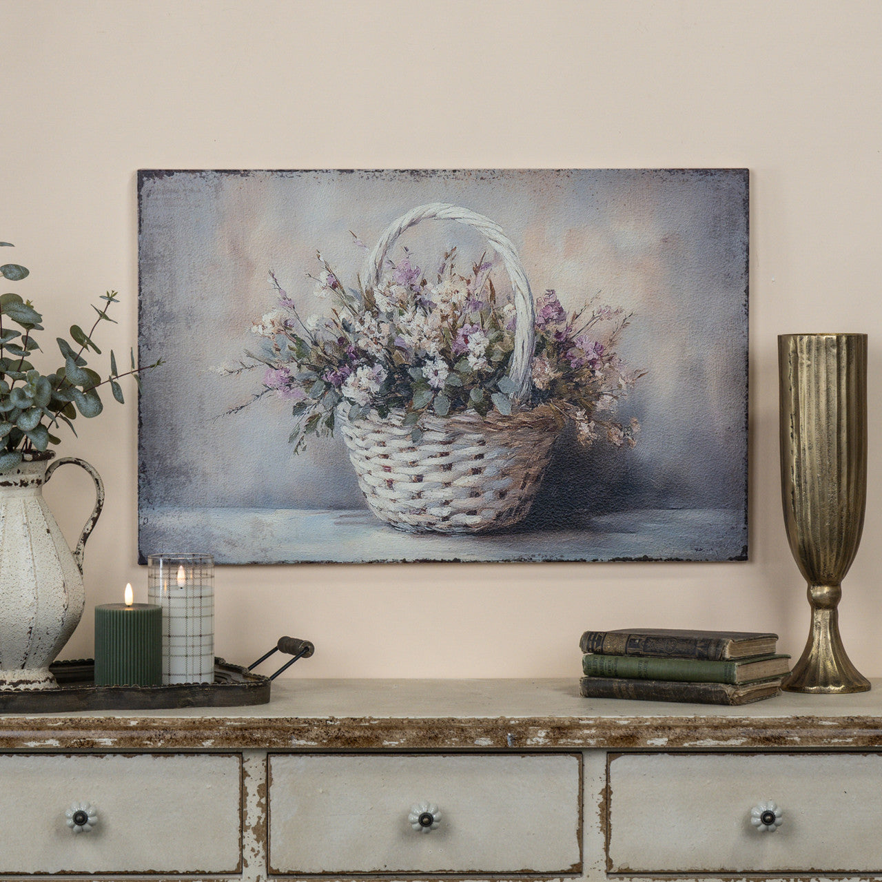 SPRING FLORAL BASKET PRINT