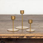 GOLD TAPER CANDLE STAND